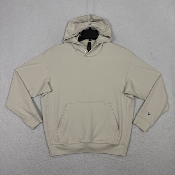 Lululemon Hoodie Mens XS Ivory Relaxed Fit Training Knit LM3DIQS Gym - Picture 4 of 13